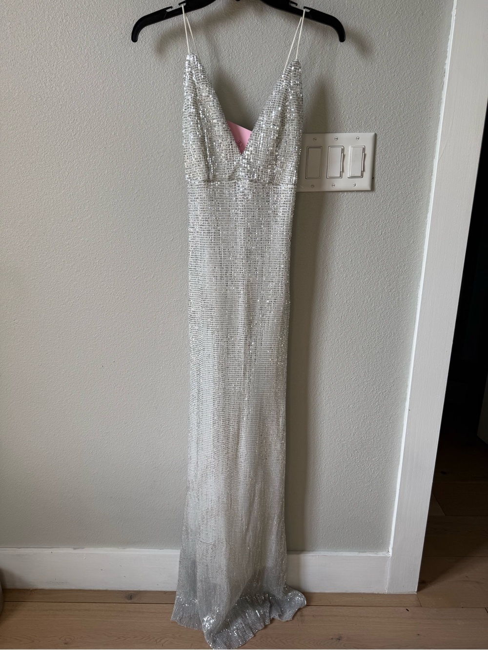 HELLO MOLLY white/silver sequin dress